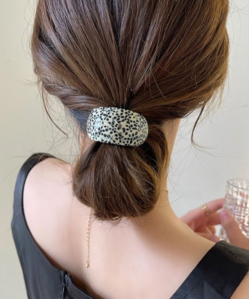 セール】ミックスカラーカーブヘアゴムレトロお洒落（ヘアゴム