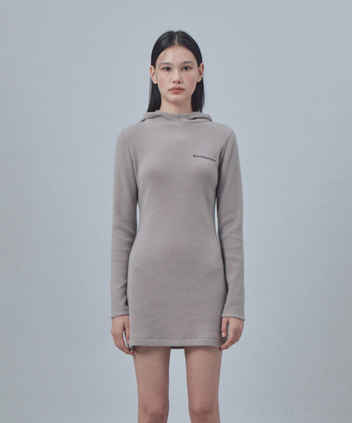 Rest&Recreation(レストアンドレクリエーション)の「HAIRY HOOD KNIT DRESS - BEIGE(ワンピース・レディース・その他・ONE)」の6枚目の写真