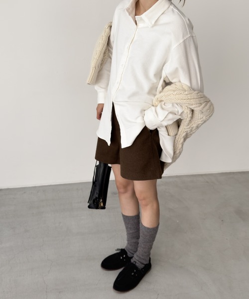 CANAL JEAN（キャナルジーン）の「El mar　コットンネルシャツ（シャツ/ブラウス・レディース・ホワイト/ベージュ・ONE SIZE）」の8枚目の写真