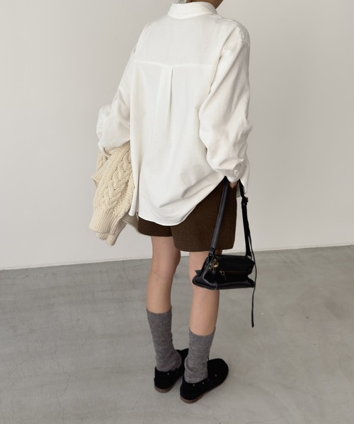 CANAL JEAN（キャナルジーン）の「El mar　コットンネルシャツ（シャツ/ブラウス・レディース・ホワイト/ベージュ・ONE SIZE）」の9枚目の写真