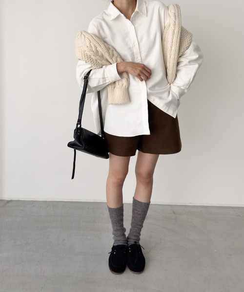 CANAL JEAN（キャナルジーン）の「El mar　コットンネルシャツ（シャツ/ブラウス・レディース・ホワイト/ベージュ・ONE SIZE）」の10枚目の写真