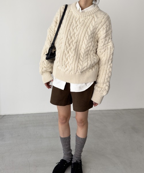 CANAL JEAN（キャナルジーン）の「El mar　コットンネルシャツ（シャツ/ブラウス・レディース・ホワイト/ベージュ・ONE SIZE）」の11枚目の写真