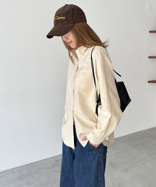 CANAL JEAN（キャナルジーン）の「El mar　コットンネルシャツ（シャツ/ブラウス・レディース・ホワイト/ベージュ・ONE SIZE）」の12枚目の写真