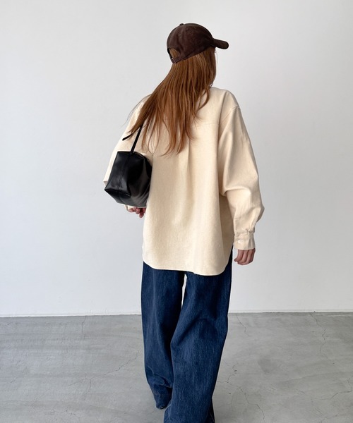 CANAL JEAN（キャナルジーン）の「El mar　コットンネルシャツ（シャツ/ブラウス・レディース・ホワイト/ベージュ・ONE SIZE）」の13枚目の写真