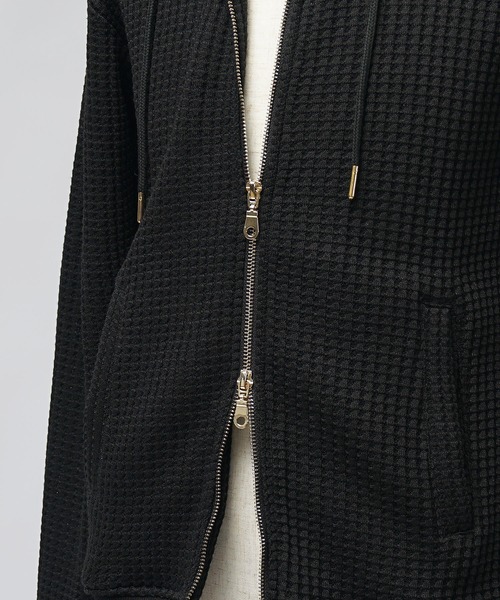 SOMEDIFF(サムディフ)の「【SOEMDIFF】ワッフルフルジップパーカー メンズ スウェット ホワイト ネイビー ブラック 春服 冬服(パーカー・メンズ・ホワイト×ネイビー/ホワイト/ブラック・M/L/XL)」の18枚目の写真