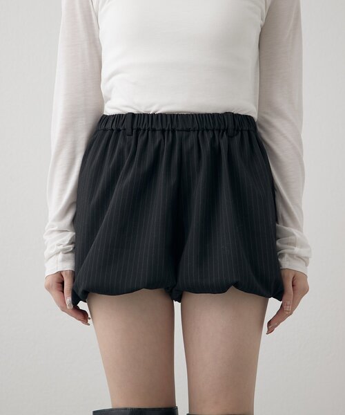 mline（エムライン）の「[mline]ストライプ バルーンスカパン（その他パンツ・レディース・ブラック/チャコールグレー・1/2）」の9枚目の写真