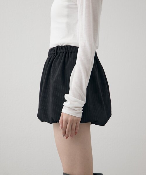 mline（エムライン）の「[mline]ストライプ バルーンスカパン（その他パンツ・レディース・ブラック/チャコールグレー・1/2）」の10枚目の写真