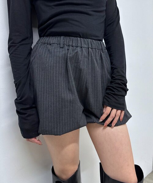 mline（エムライン）の「[mline]ストライプ バルーンスカパン（その他パンツ・レディース・ブラック/チャコールグレー・1/2）」の17枚目の写真