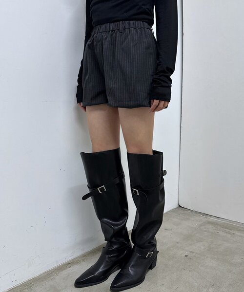 mline（エムライン）の「[mline]ストライプ バルーンスカパン（その他パンツ・レディース・ブラック/チャコールグレー・1/2）」の21枚目の写真