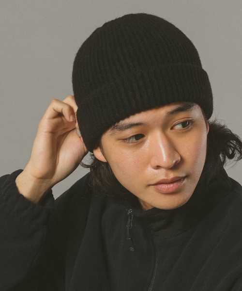 RAGEBLUE（レイジブルー）の「ロールニットキャップ/ビーニー（ニットキャップ/ビーニー・メンズ・ブルー/その他5/ブラック/ライトブルー・FREE）」の2枚目の写真