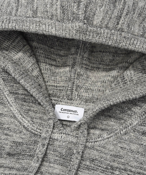 COVERNAT（カバーナット）の「Cロゴニットフードパーカー メランジグレー（パーカー・レディース・その他・LARGE/X-LARGE/SMALL/MEDIUM）」の4枚目の写真