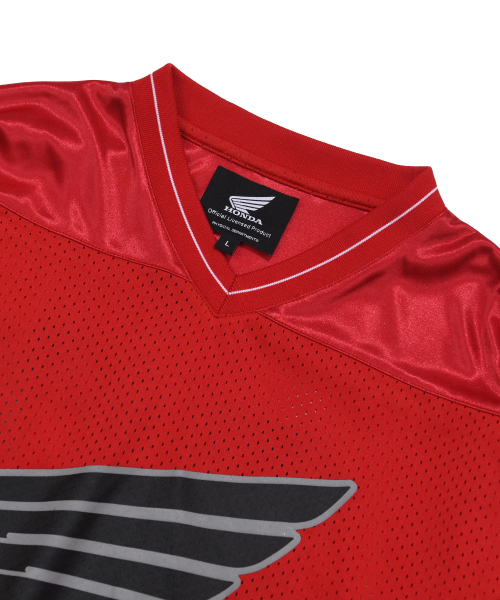 PHYPS MOTORCYCLE(フィップスモーターサイクル)の「Original Wing logo Mesh Long Sleeve Red(Tシャツ/カットソー・レディース・その他・SMALL/MEDIUM/LARGE/X-LARGE)」の3枚目の写真