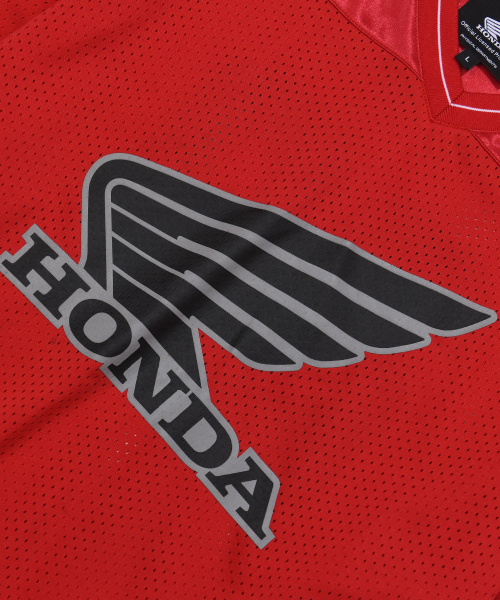PHYPS MOTORCYCLE(フィップスモーターサイクル)の「Original Wing logo Mesh Long Sleeve Red(Tシャツ/カットソー・レディース・その他・SMALL/MEDIUM/LARGE/X-LARGE)」の4枚目の写真