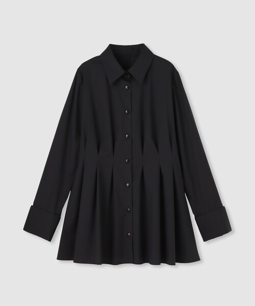 LOULOU WILLOUGHBY(ルルウィルビー)の「【LOULOU WILLOUGHBY】タックシェイプシャツ(シャツ/ブラウス・レディース・グリーン/ホワイト/ブラック・2)」の2枚目の写真
