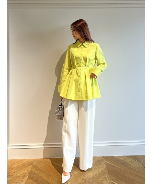 LOULOU WILLOUGHBY(ルルウィルビー)の「【LOULOU WILLOUGHBY】タックシェイプシャツ(シャツ/ブラウス・レディース・グリーン/ホワイト/ブラック・2)」の22枚目の写真