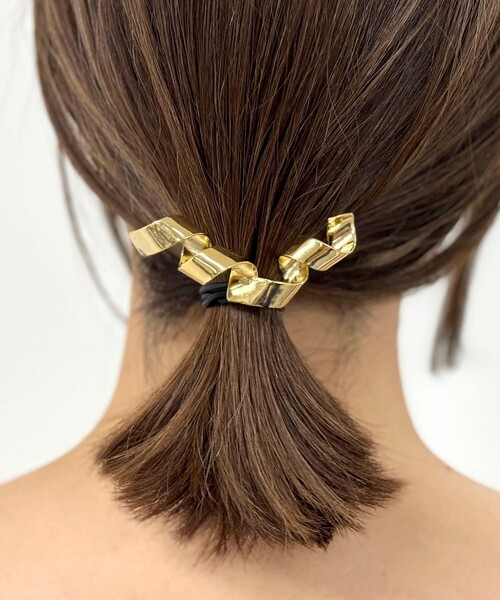 NOLLEY’S（ノーリーズ）の「【grace grace/グラスグラス】スクリューヘアフック（ヘアゴム・レディース・ゴールド/シルバー・FREE）」の4枚目の写真