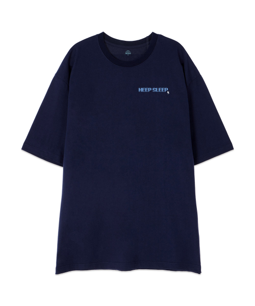 ASTRAL PROJECTION（アストラルプロジェクション）の「[オーバーサイズ]キップスリップ 13番手 綿 ラウンドネック 半袖Tシャツ_ネイビー（Tシャツ/カットソー・メンズ・その他・LARGE/MEDIUM/X-LARGE/XX-LARGE）」の2枚目の写真