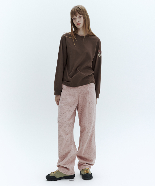 CITYBREEZE(シティブリーズ)の「ローレル長袖Tシャツ_3カラー(Tシャツ/カットソー・レディース・パープル/ブラウン/チャコール・SMALL/MEDIUM)」の6枚目の写真