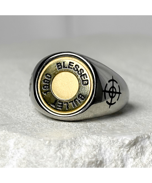 BLESSED BULLET(ブレスドブレッド)の「シグネチャービュレットバッグリング_リニューアル_オリジナル_シルバー&ゴールド(リング・レディース・その他・14/15 /20/18/17/19/21/23/24/25/22/16/#16/#17/#18/#19/#20/#21/#22/#23/18号/19号/20号/21号/22号/23号/17号/16号)」の1枚目の写真