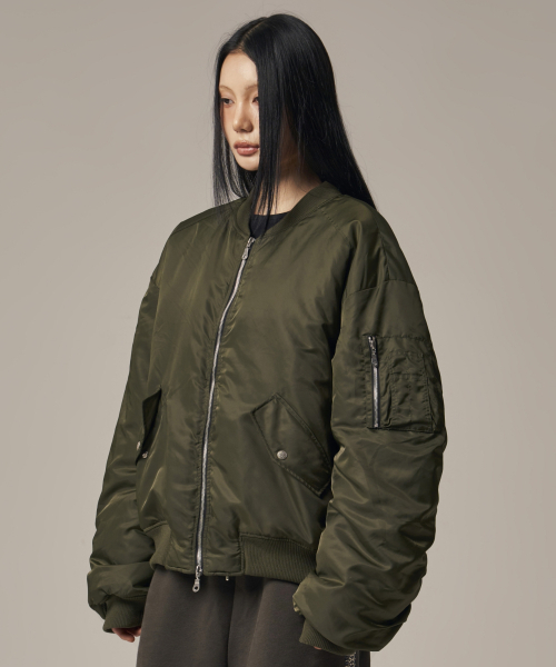 IDWS(アイドンワナセル)の「Plane Shirring Ma-1 Khaki(ブルゾン・レディース・その他・1/2)」の13枚目の写真