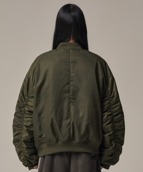 IDWS(アイドンワナセル)の「Plane Shirring Ma-1 Khaki(ブルゾン・レディース・その他・1/2)」の9枚目の写真
