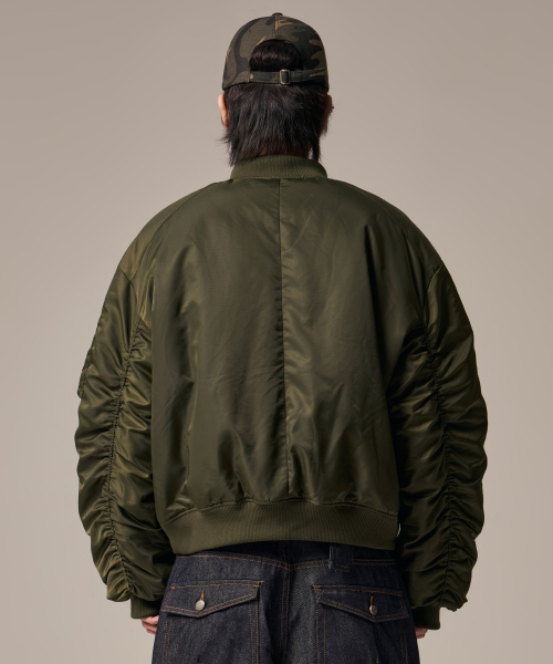 IDWS(アイドンワナセル)の「Plane Shirring Ma-1 Khaki(ブルゾン・レディース・その他・1/2)」の7枚目の写真