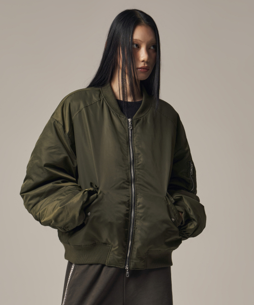 IDWS(アイドンワナセル)の「Plane Shirring Ma-1 Khaki(ブルゾン・レディース・その他・1/2)」の5枚目の写真