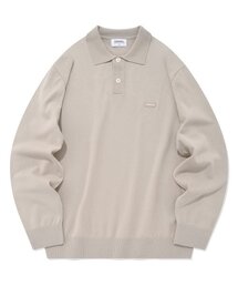 ベーシックカラー ニット ベージュ
