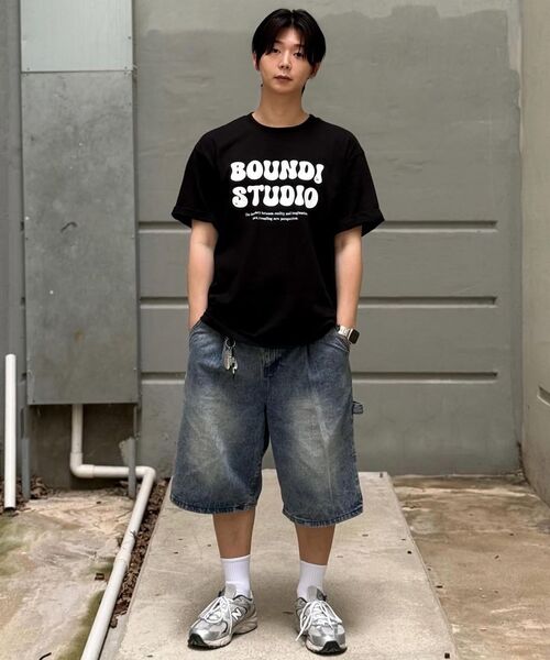 bounDary（バウンダリー）の「ソフトコットンオーバーフィットバウンディスタジオバンパルティ[ブラック]（Tシャツ/カットソー・メンズ・その他・MEDIUM/LARGE/X-LARGE）」の6枚目の写真