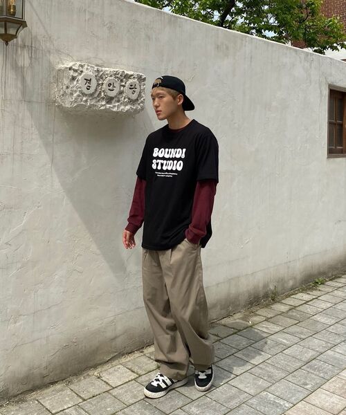 bounDary（バウンダリー）の「ソフトコットンオーバーフィットバウンディスタジオバンパルティ[ブラック]（Tシャツ/カットソー・メンズ・その他・MEDIUM/LARGE/X-LARGE）」の9枚目の写真