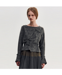 KIMZISU（キムジス）の「Pinched Long Sleeve Top _ CHARCOAL（Tシャツ/カットソー）」