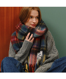 NONLOCAL（ノンローカル）の「Wool Blended Tartan Checked Muffler - Multi（マフラー）」
