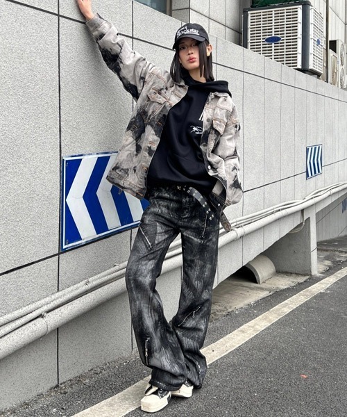 Ressaca(レサーカ)の「ジップデザインフレアデニムパンツ(デニムパンツ・メンズ・ブラック・XL/M/L)」の9枚目の写真