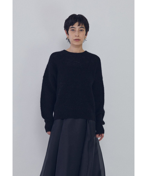 1er Arrondissement（プルミエアロンディスモン）の「ウールモヘア畦ニットプルオーバー（ニット/セーター・レディース・シルバー系その他/ブラック系その他3・FREE）」の6枚目の写真