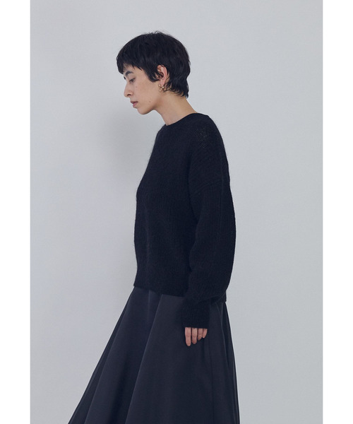 1er Arrondissement（プルミエアロンディスモン）の「ウールモヘア畦ニットプルオーバー（ニット/セーター・レディース・シルバー系その他/ブラック系その他3・FREE）」の7枚目の写真