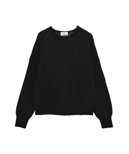 1er Arrondissement（プルミエアロンディスモン）の「ウールモヘア畦ニットプルオーバー（ニット/セーター・レディース・シルバー系その他/ブラック系その他3・FREE）」の10枚目の写真