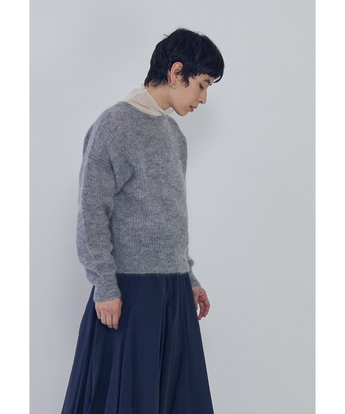 1er Arrondissement（プルミエアロンディスモン）の「ウールモヘア畦ニットプルオーバー（ニット/セーター・レディース・シルバー系その他/ブラック系その他3・FREE）」の13枚目の写真