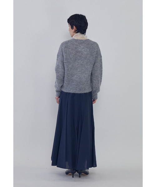 1er Arrondissement（プルミエアロンディスモン）の「ウールモヘア畦ニットプルオーバー（ニット/セーター・レディース・シルバー系その他/ブラック系その他3・FREE）」の16枚目の写真