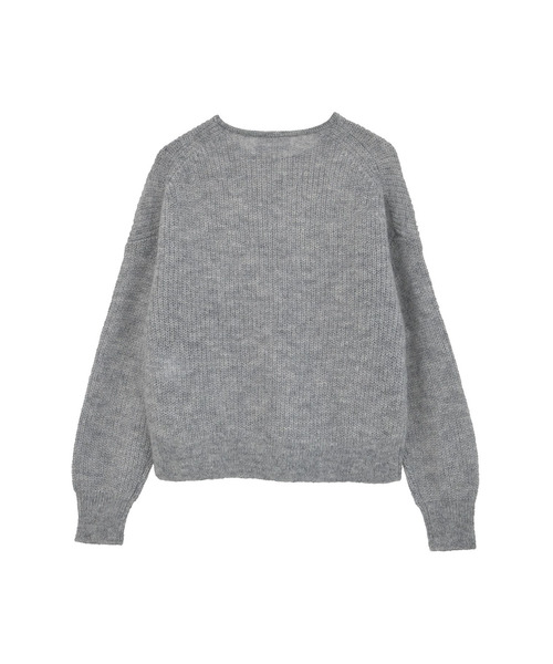 1er Arrondissement（プルミエアロンディスモン）の「ウールモヘア畦ニットプルオーバー（ニット/セーター・レディース・シルバー系その他/ブラック系その他3・FREE）」の18枚目の写真