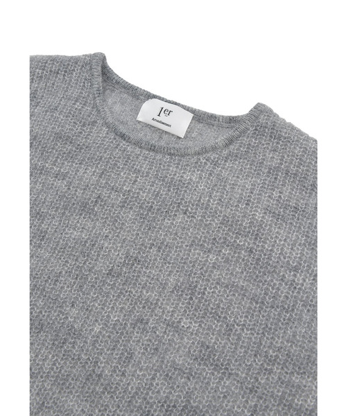 1er Arrondissement（プルミエアロンディスモン）の「ウールモヘア畦ニットプルオーバー（ニット/セーター・レディース・シルバー系その他/ブラック系その他3・FREE）」の19枚目の写真