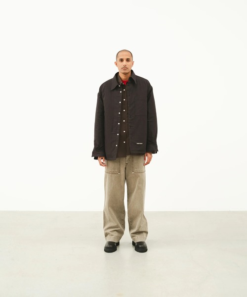 SimplyComplicated(シンプリーコンプリケイテッド)の「OLIVE DENIM BAKER PANTS(デニムパンツ・メンズ・オリーブ・1/2/3)」の2枚目の写真