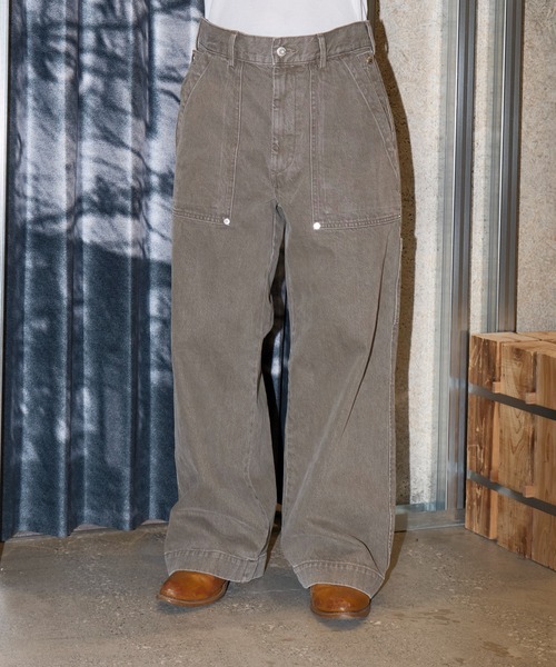 SimplyComplicated(シンプリーコンプリケイテッド)の「OLIVE DENIM BAKER PANTS(デニムパンツ・メンズ・オリーブ・1/2/3)」の13枚目の写真