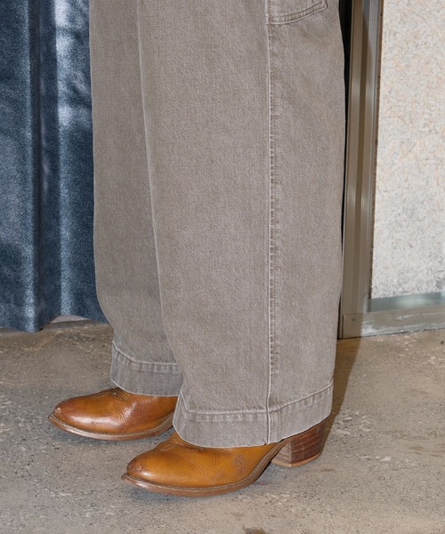 SimplyComplicated(シンプリーコンプリケイテッド)の「OLIVE DENIM BAKER PANTS(デニムパンツ・メンズ・オリーブ・1/2/3)」の20枚目の写真