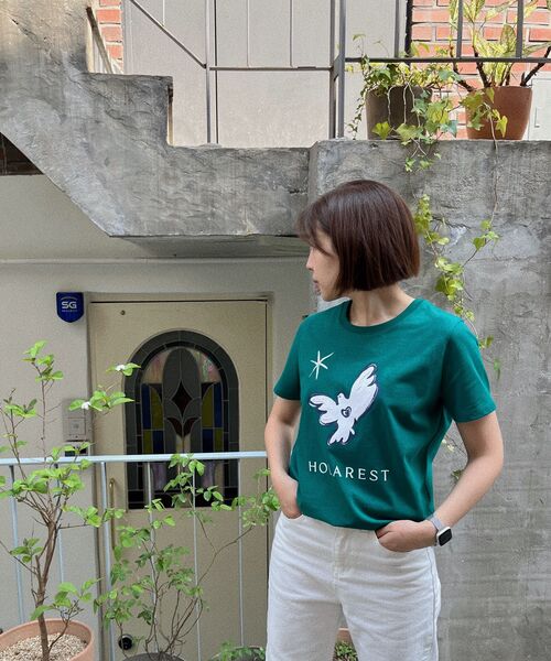 HOLAREST（オラ レスト）の「Paloma Drawing T-shirt (Pure White)（Tシャツ/カットソー・レディース・その他・SMALL/MEDIUM）」の4枚目の写真