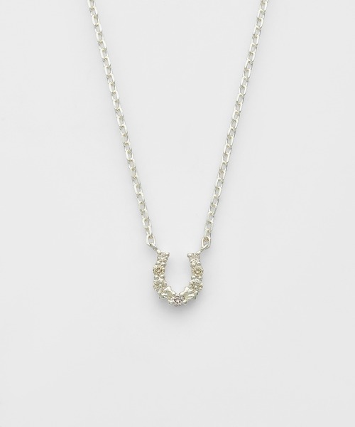 ✴*】様 agete シルバーダイヤモンドネックレス ホースシュー セール】シルバーダイヤモンドネックレス（ネックレス）｜agete