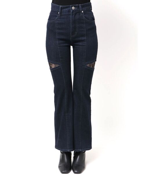 MERCURYDUO（マーキュリーデュオ）の「レーストリミングカットアウトデニムパンツ（デニムパンツ・レディース・ブルー/インディゴブルー・MEDIUM/SMALL）」の17枚目の写真