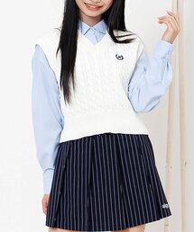 algy | 【セレモニー対応】透かし編みニットベスト&シャツセット(シャツ/ブラウス)