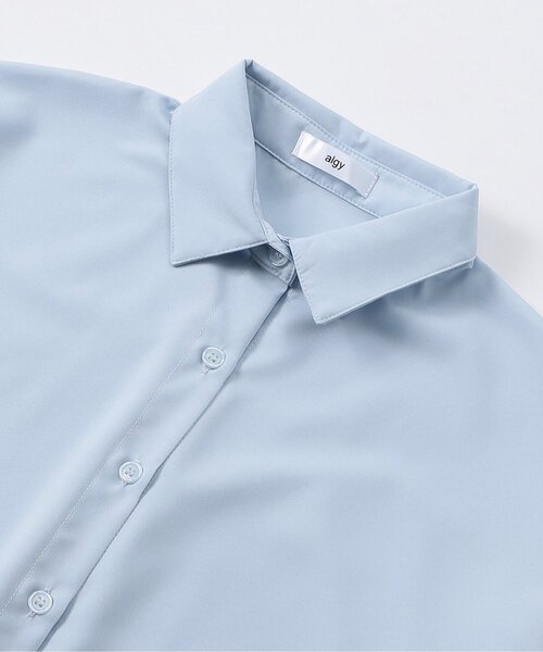 algy（アルジー）の「【セレモニー対応】透かし編みニットベスト&シャツセット（シャツ/ブラウス・キッズ・ネイビー/オフホワイト・130/140/150/160）」の9枚目の写真