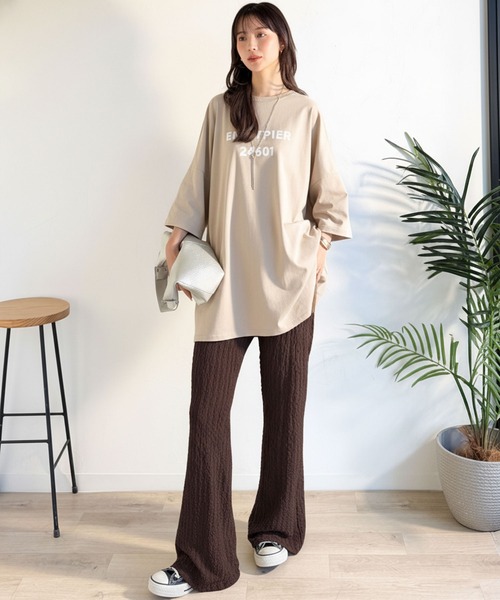 classicalelf（クラシカルエルフ）の「《10月下旬再入荷！予約受付中》ラクに穿けて、上品にスタイルアップ♪ジャガードセミフレアパンツ（その他パンツ・レディース・グリーン/ブラウン/ブラック・LARGE/X-LARGE/SMALL/MEDIUM）」の18枚目の写真