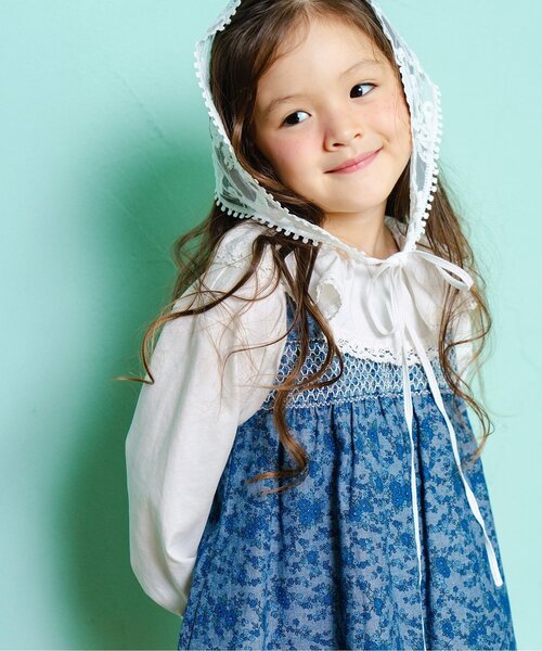 Boribon(ボリボン)の「ピエロカラーTシャツ(Tシャツ/カットソー・キッズ・ピンク/チャコール/オフホワイト・120/110/100/90/80)」の2枚目の写真